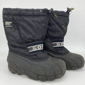 Sorel Snow Boots Insulated 1831 Removable Liners Youth 13 NC1799-011 Black